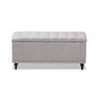 Hawthorne Collection Storage Bench in Grayish Beige