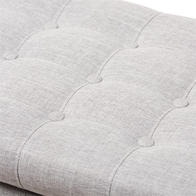 Hawthorne Collection Storage Bench in Grayish Beige