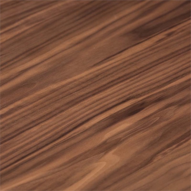 Hawthorne Collections Wood Walnut Brown Dining Table Round Mid-Century 47.24