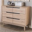 Hawthorne Collections 6-Drawer Wood Double Dresser in Light Brown