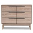 Hawthorne Collections 6-Drawer Wood Double Dresser in Light Brown