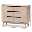 Hawthorne Collections 6-Drawer Wood Double Dresser in Light Brown