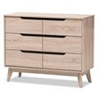 Hawthorne Collections 6-Drawer Wood Double Dresser in Light Brown