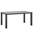 Hawthorne Collection Outdoor Dining Table in Brown and Gray