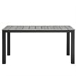 Hawthorne Collection Outdoor Dining Table in Brown and Gray