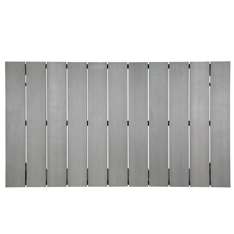 Hawthorne Collection Outdoor Dining Table in Brown and Gray