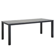 Hawthorne Collection Outdoor Dining Table in Brown and Gray