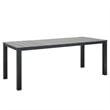 Hawthorne Collection Outdoor Dining Table in Brown and Gray