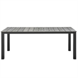 Hawthorne Collection Outdoor Dining Table in Brown and Gray