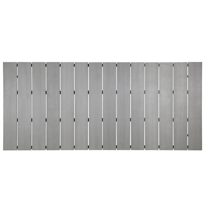 Hawthorne Collection Outdoor Dining Table in Brown and Gray