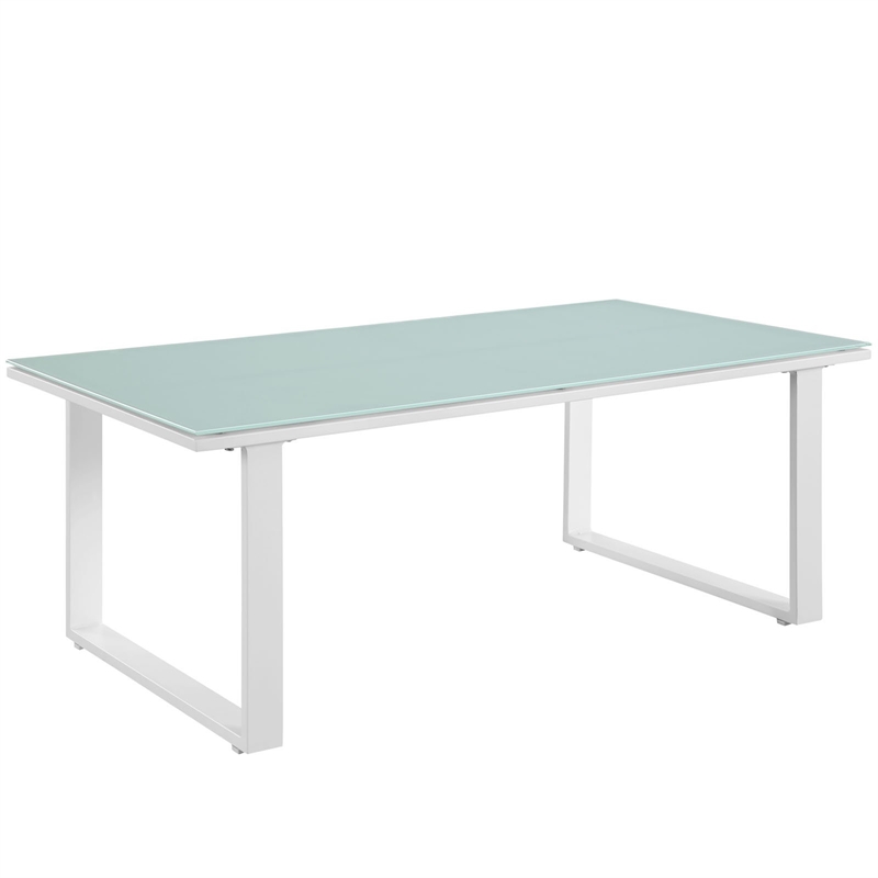 Hawthorne Collection Outdoor Coffee Table in White