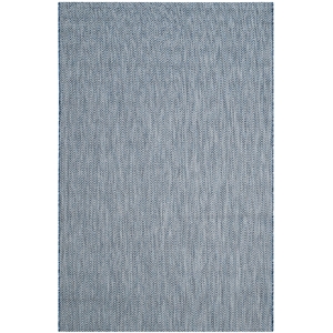 Hawthorne Collection 5'3&quot X 7'7&quot Power Loomed Rug in Navy and Gray