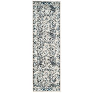 Hawthorne Collection 4' X 6' Power Loomed Rug in Gray and Ivory