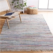Hawthorne Collection Rag 6' X 9' Hand Woven Cotton Rug in Gray