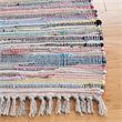 Hawthorne Collection Rag 6' X 9' Hand Woven Cotton Rug in Gray