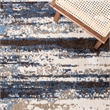 Hawthorne Collection 6' X 9' Power Loomed Rug in Cream and Blue