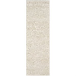 Hawthorne Collection 3'3&quot X 5'3&quot Power Loomed Rug in Creme and Creme