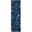 Hawthorne Collection 4' X 6' Power Loomed Rug in Dark Blue and Cream