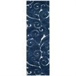 Hawthorne Collection 4' X 6' Power Loomed Rug in Dark Blue and Cream