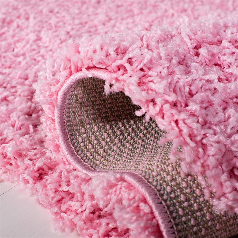 Hawthorne Collection 3' X 5' Power Loomed Polypropylene Rug in Pink