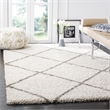 Hawthorne Collection 3' X 5' Power Loomed Rug in Ivory and Gray