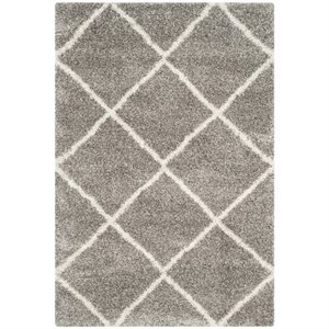 hawthorne collection 11' x 15' power loomed rug in gray and ivory
