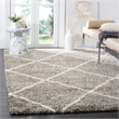 Hawthorne Collection 6' X 9' Power Loomed Rug in Gray and Ivory