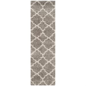 hawthorne collection 8' x 10' power loomed rug in gray and ivory