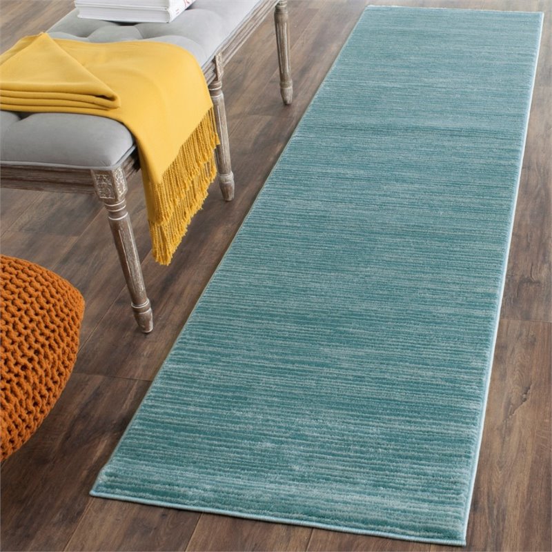 Hawthorne Collection 3' X 5' Power Loomed Rug in Seafoam