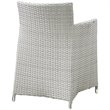 Hawthorne Collection 7 Piece Outdoor Dining Set in Gray and White