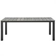 Hawthorne Collection 9 Piece Outdoor Dining Set in Brown and White