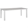 Hawthorne Collection 9 Piece Outdoor Dining Set in Gray and White