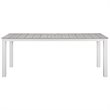 Hawthorne Collection 9 Piece Outdoor Dining Set in Gray and White
