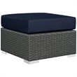 Hawthorne Collection Patio Ottoman in Canvas Navy