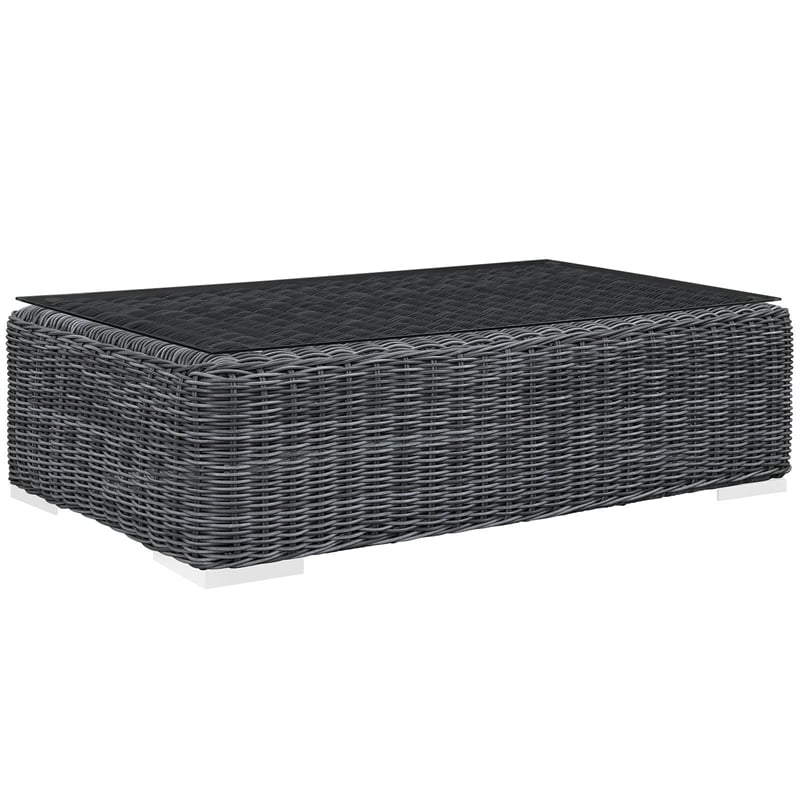 Hawthorne Collection Outdoor Coffee Table in Gray