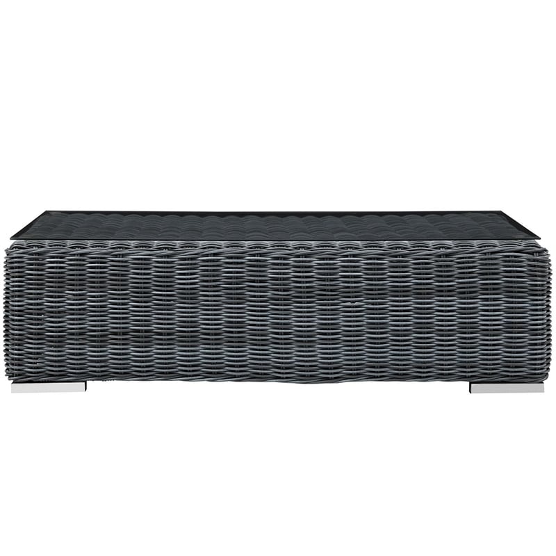 Hawthorne Collection Outdoor Coffee Table in Gray