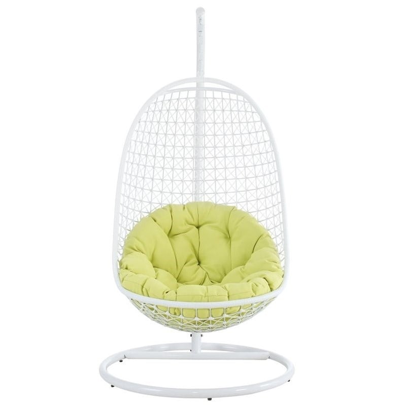 Hawthorne Collection Patio Swing Chair in White