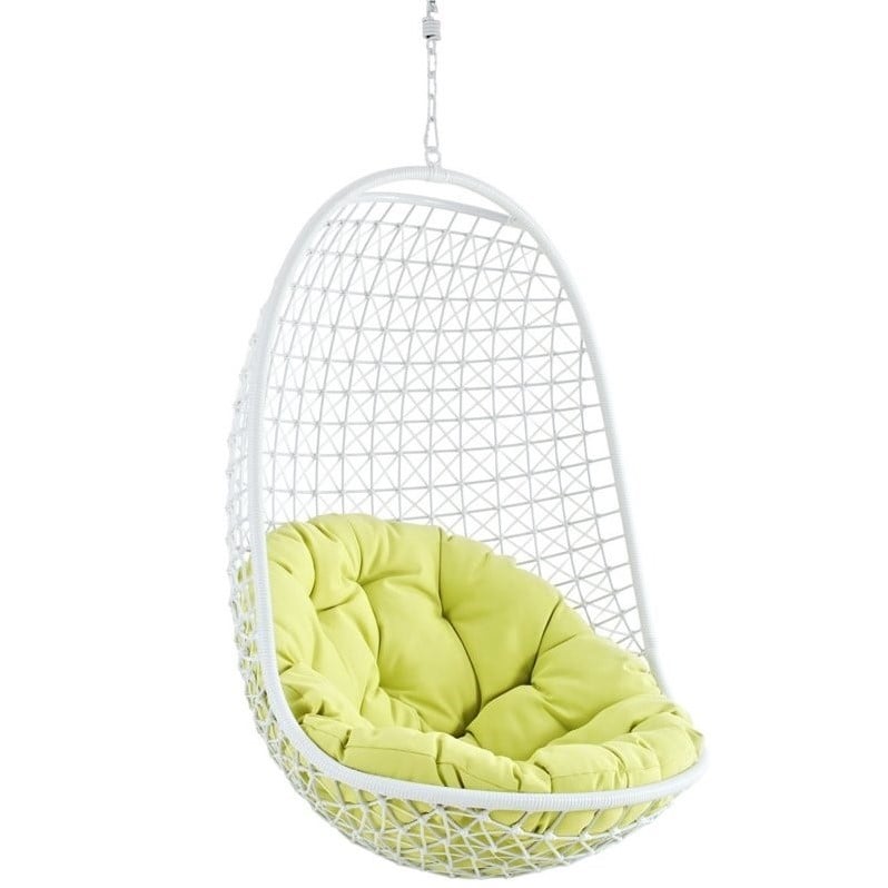 Hawthorne Collection Patio Swing Chair in White