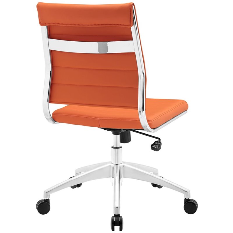 Hawthorne Collection Armless Office Chair in Orange