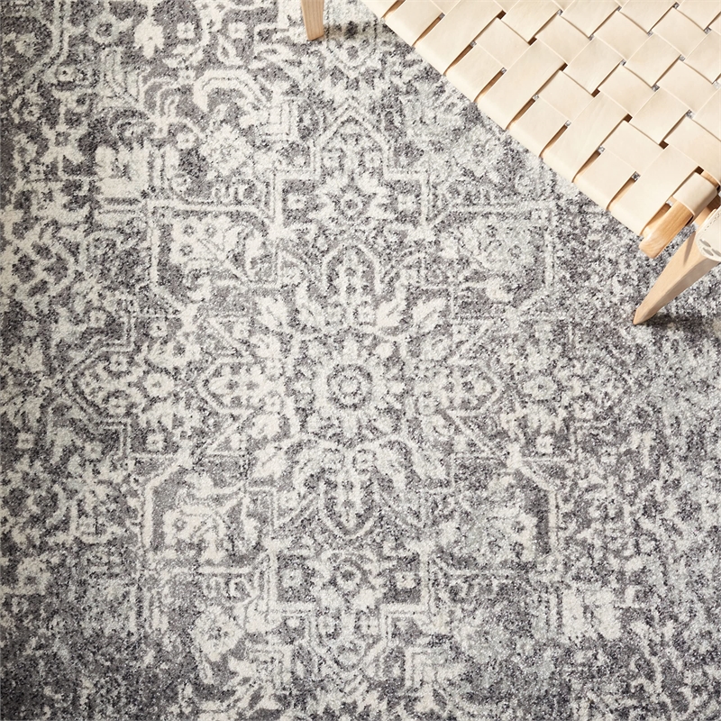 Hawthorne Collection 11' X 15' Rug in Gray and Ivory