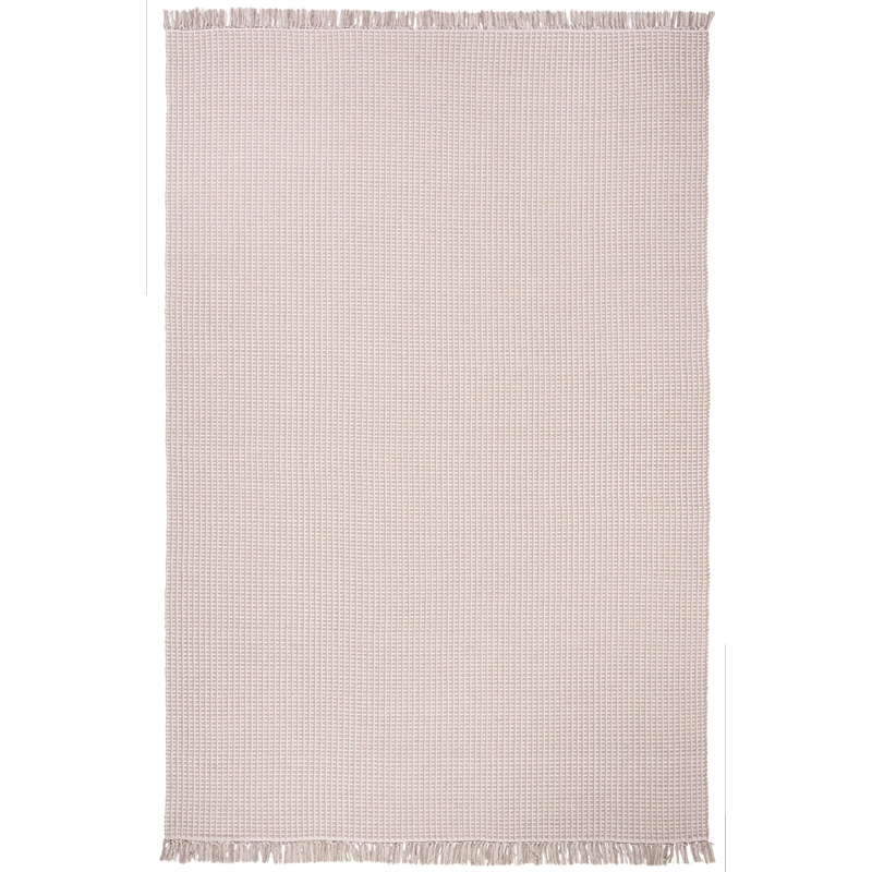 Hawthorne Collection 5' X 8' Hand Woven Cotton Pile Rug in Ivory