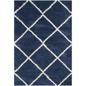 hawthorne collection 2' x 3' rug in navy and ivory