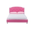 Hawthorne Collections Faux Leather Upholstered Full Platform Bed in Pink