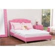 Hawthorne Collections Faux Leather Upholstered Full Platform Bed in Pink