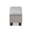 Hawthorne Collection Storage Bench in Grayish Beige