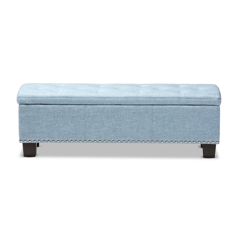 Hawthorne Collection Storage Bench in Light Blue