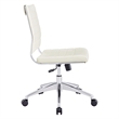 Hawthorne Collections Modern Vinyl Armless Office Chair in White