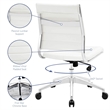Hawthorne Collections Modern Vinyl Armless Office Chair in White