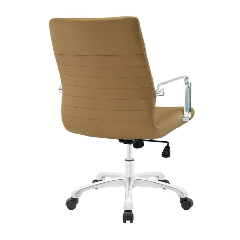 Hawthorne Collection Mid Back Swivel Office Chair in Tan