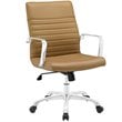 Hawthorne Collection Mid Back Swivel Office Chair in Tan